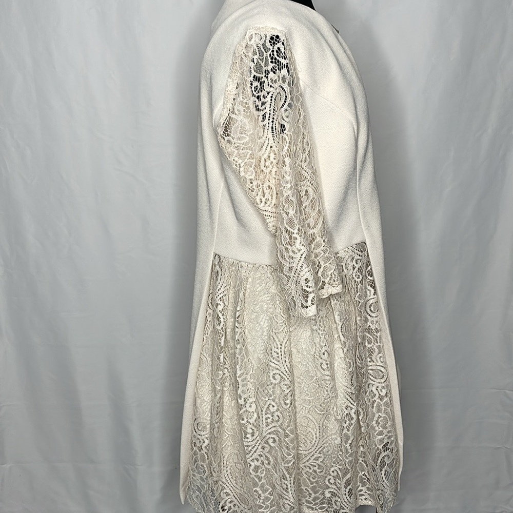 Maya Brooke Pearl Lace Cream Dress Set | Size 16 - Picture 4 of 16